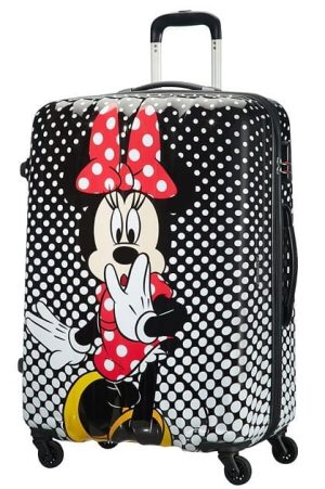 מזוודה קשיחה גדולה מיני מאוס פוליקרבונאט American Tourister Minnie Dots