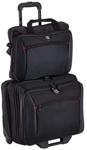 סט תיק מחשב גלגלים 17"+ תיק צד 15.4" Swiss Wenger Potomac
